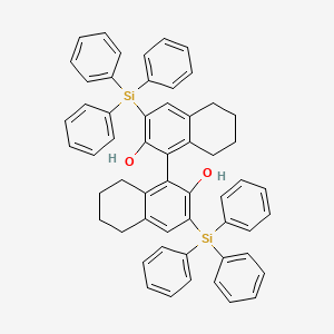 molecular formula C56H50O2Si2 B6301780 (R)-3,3'-Bis(triphenylsilyl)-5,5',6,6',7,7',8,8'-octahydro-1,1'-bi-2,2'-naphthol, 98% (99% ee) CAS No. 1041186-22-4