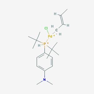 molecular formula C20H36ClNPPd+ B6301788 PdCl(crotyl)Amphos CAS No. 1334497-06-1