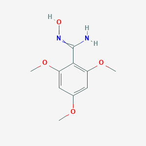 molecular formula C10H14N2O4 B063018 N-Hydroxy-2,4,6-trimethoxy-benzamidine CAS No. 160150-34-5