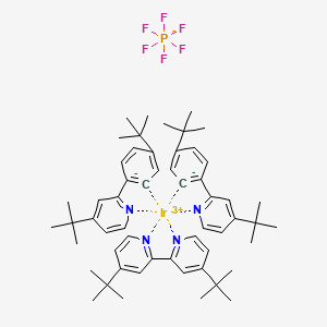 molecular formula C56H72F6IrN4P B6301827 [4,4'-Di-t-butyl-2,2'-bipyridine][bis[5-(t-butyl)-2-[4-(t-butyl)-2-pyridinyl-kN]phenyl-kC]Ir(III) hexafluorophosphate, 95% CAS No. 808142-80-5