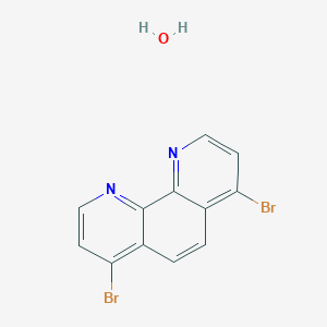 molecular formula C12H8Br2N2O B6301859 4,7-Dibromo-1,10-phenanthroline hydrate, 98% CAS No. 2209086-99-5