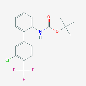 molecular formula C18H17ClF3NO2 B6301862 tert-Butyl 2-[3-chloro-4-(trifluoromethyl)phenyl]phenyl carbamate CAS No. 2301856-46-0