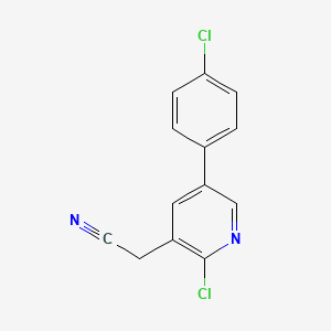 5-(4'-Chlorophenyl)-2-chloro-3-pyridineacetonitrile