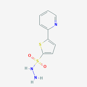 molecular formula C9H9N3O2S2 B063019 5-(吡啶-2-基)噻吩-2-磺酰肼 CAS No. 175202-74-1