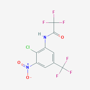 molecular formula C9H3ClF6N2O3 B6301909 2-Chloro-3-(trifluoroacethylamino)-5-(trifluoromethyl)nitrobenzene CAS No. 2301850-63-3