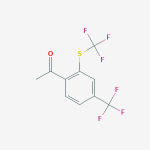 2-(Trifluoromethylthio)-4'-(trifluoromethyl)acetophenone, 85%