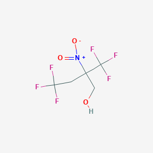 molecular formula C5H5F6NO3 B6301917 4,4,4-Trifluoro-2-nitro-2-(trifluoromethyl)butan-1-ol CAS No. 2301850-57-5
