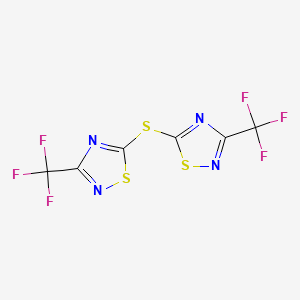 molecular formula C6F6N4S3 B6301920 5,5'-Thiobis-[3-(trifluoromethyl)-1,2,4-thiadiazole] CAS No. 2301856-18-6