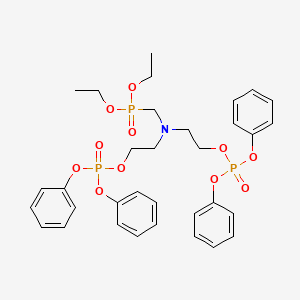 molecular formula C33H40NO11P3 B6301936 Diethyl [bis-(O-diphenylphosphate)ethyl]aminomethylphosphonate CAS No. 2301850-75-7