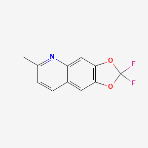 molecular formula C11H7F2NO2 B6301941 1,3-Dioxolo-2,2-difluoro-[4,5-g]-6-methyl-quinoline CAS No. 2301850-20-2