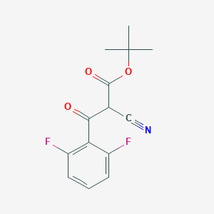 molecular formula C14H13F2NO3 B6301942 tert-Butyl 3-(2',6'-difluorophenyl)-2-cyano-3-oxopropanoate CAS No. 2301849-85-2