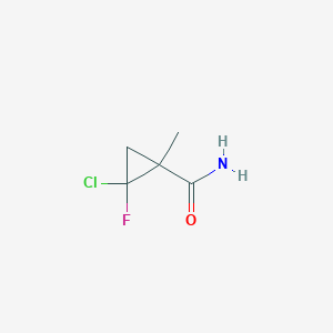 molecular formula C5H7ClFNO B6301946 2-Chloro-2-fluoro-1-methyl-1-cyclopropanecarboxamide CAS No. 2301850-30-4