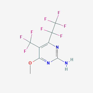 molecular formula C8H5F8N3O B6301955 2-Amino-4-(methoxy)-6-(pentafluoroethyl)-5-(trifluoromethyl)pyrimidine CAS No. 2301849-96-5