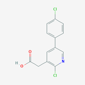 molecular formula C13H9Cl2NO2 B6301978 2-Chloro-5-(4'-chlorophenyl)pyridine-3-acetic acid CAS No. 2301856-13-1