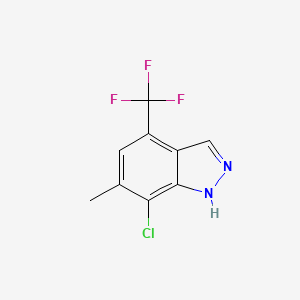 molecular formula C9H6ClF3N2 B6301991 7-Chloro-6-methyl-4-(trifluoromethyl)-1H-indazole CAS No. 105391-64-8