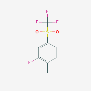 molecular formula C8H6F4O2S B6301999 2-Fluoro-4-(trifluoromethylsulfonyl)toluene CAS No. 2301856-11-9