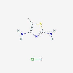 molecular formula C4H8ClN3S B6302006 5-Methyl-2,4-thiazolediamine hydrochloride CAS No. 1195276-87-9