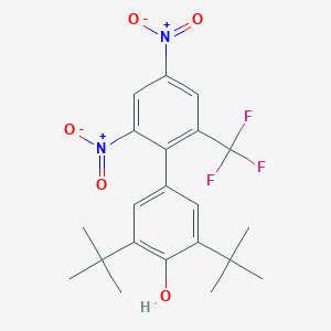 molecular formula C21H23F3N2O5 B6302020 3,5-Dinitro-2-[bis(t-butyl)-4-hydroxyphenyl]benzotrifluoride CAS No. 2301849-39-6