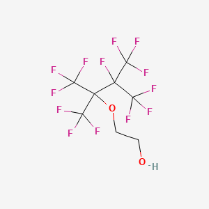 molecular formula C8H5F13O2 B6302043 2-Bis(trifluoromethyl)-2-(1,1,1,2,3,3,3-heptafluoropropyl)oxy-ethanol CAS No. 2088941-92-6