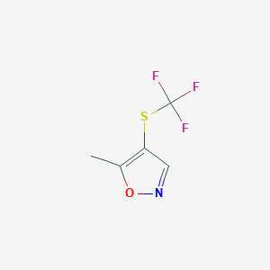 molecular formula C5H4F3NOS B6302053 5-Methyl-4-(trifluoromethylthio)isoxazole CAS No. 1858257-12-1