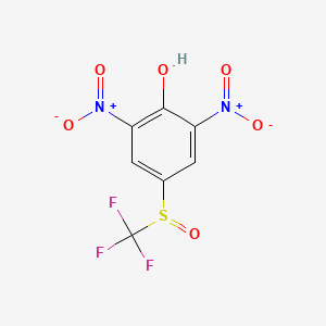 molecular formula C7H3F3N2O6S B6302066 2,6-Dinitro-4-(trifluoromethylsulfinyl)phenol CAS No. 1357625-00-3