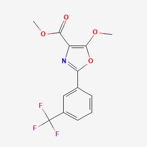 molecular formula C13H10F3NO4 B6302070 Methyl 5-methoxy-2-[3-(trifluoromethyl)phenyl]-1,3-oxazole-4-carboxylate CAS No. 1357624-87-3