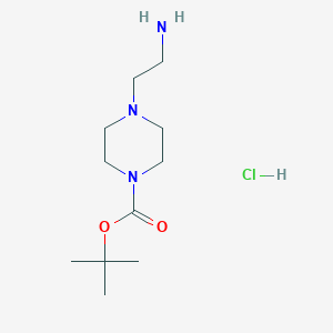 molecular formula C11H24ClN3O2 B6302092 tert-Butyl4-(2-aminoethyl)-1-piperazinecarboxylate hydrochloride;  95% CAS No. 2209086-52-0