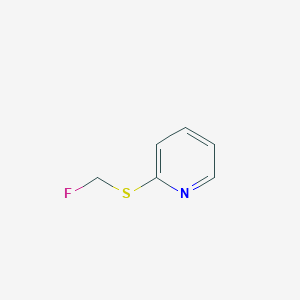 molecular formula C6H6FNS B063021 Pyridine,2-[(fluoromethyl)thio]-(9CI) CAS No. 159831-89-7