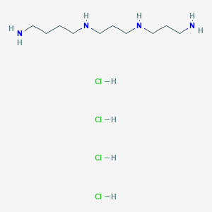 molecular formula C10H30Cl4N4 B6302136 N1-(3-(3-Aminopropylamino)propyl)butane-1,4-diamine tetrahydrochloride CAS No. 2089649-22-7