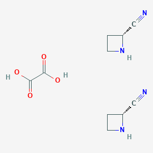 molecular formula C10H14N4O4 B6302141 (2R)-Azetidine-2-carbonitrile hemi(oxalic acid) CAS No. 2173052-89-4