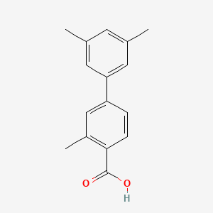 molecular formula C16H16O2 B6302162 3,3',5'-Trimethyl-[1,1'-biphenyl]-4-carboxylic acid CAS No. 2173097-84-0
