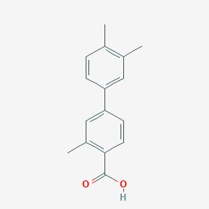 molecular formula C16H16O2 B6302167 3,3',4'-Trimethyl-[1,1'-biphenyl]-4-carboxylic acid CAS No. 2173111-57-2