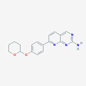 molecular formula C18H18N4O2 B6302210 7-[4-(Tetrahydro-pyran-2-yloxy)-phenyl]-pyrido[2,3-d]pyrimidin-2-ylamine CAS No. 1446487-80-4