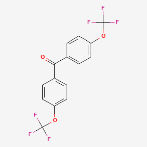 molecular formula C15H8F6O3 B6302220 4,4'-Bis(trifluoromethoxy)benzophenone CAS No. 98566-93-9