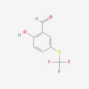 molecular formula C8H5F3O2S B6302270 2-Hydroxy-5-(trifluoromethylthio)benzaldehyde CAS No. 93249-46-8