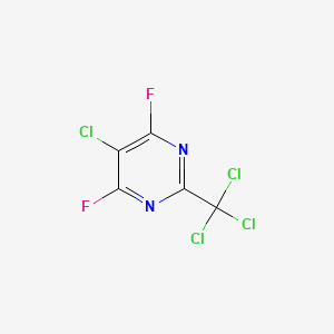 molecular formula C5Cl4F2N2 B6302276 5-Chloro-2-(trichloromethyl)-4,6-difluoropyrimidine, 98% CAS No. 94691-70-0