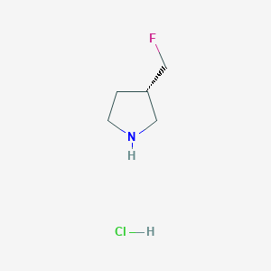molecular formula C5H11ClFN B6302320 (3S)-3-(Fluoromethyl)pyrrolidine hydrochloride CAS No. 2227197-34-2