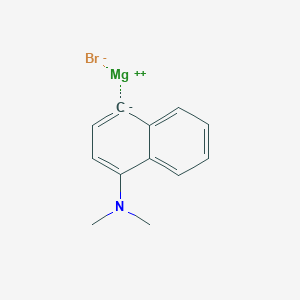 molecular formula C12H12BrMgN B6302393 (4-(Dimethylamino)naphthalen-1-yl)magnesium bromide, 0.50 M in THF CAS No. 40300-96-7