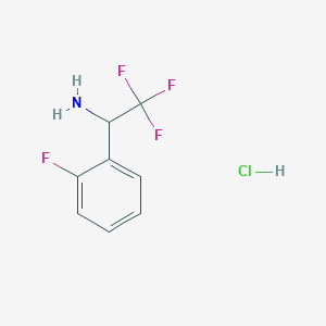 molecular formula C8H8ClF4N B6302436 2,2,2-Trifluoro-1-(2-fluorophenyl)ethan-1-amine hydrochloride CAS No. 2153472-91-2