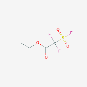 molecular formula C4H5F3O4S B6302465 2,2-Difluoro-2-(fluorosulfonyl)-acetic acid ethyl ester;  97% CAS No. 756-21-8