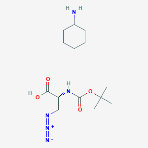 molecular formula C14H27N5O4 B6302483 Boc-D-Dap(N3).CHA (N-alpha-t-Butyloxycarbonyl-3-azido-D-alanine cyclohexylamine salt) CAS No. 2098496-96-7