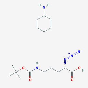molecular formula C16H31N5O4 B6302492 N-alpha-Azido-N-delta-boc-L-ornithine cyclohexylammonium salt CAS No. 2301169-18-4