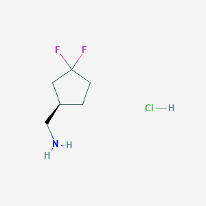 molecular formula C6H12ClF2N B6302499 [(1R)-3,3-Difluorocyclopentyl]methanamine hydrochloride CAS No. 2173052-22-5