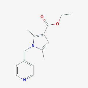 molecular formula C15H18N2O2 B063025 ethyl 2,5-dimethyl-1-(4-pyridylmethyl)-1H-pyrrole-3-carboxylate CAS No. 175276-53-6