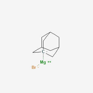molecular formula C10H15BrMg B6302519 Adamant-1-ylmagnesium bromide, 0.25 M in ether CAS No. 57680-77-0