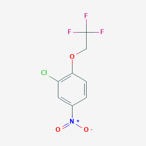 molecular formula C8H5ClF3NO3 B6302536 2-Chloro-4-nitro-1-(2,2,2-trifluoroethoxy)benzene, 99% CAS No. 83190-03-8