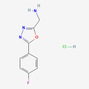 C-[5-(4-Fluoro-phenyl)-[1,3,4]oxadiazol-2-yl]-methylamine hydrochloride