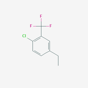 molecular formula C9H8ClF3 B6302554 1-Chloro-4-ethyl-2-(trifluoromethyl)benzene CAS No. 89032-04-2
