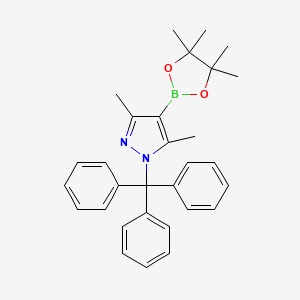 molecular formula C30H33BN2O2 B6302649 3,5-二甲基-1-三苯甲基-1H-吡唑-4-硼酸频哪醇酯 CAS No. 1874148-66-9