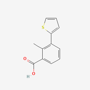 molecular formula C12H10O2S B6302689 2-Methyl-3-(thiophen-2-yl)benzoic acid, 95% CAS No. 89929-87-3